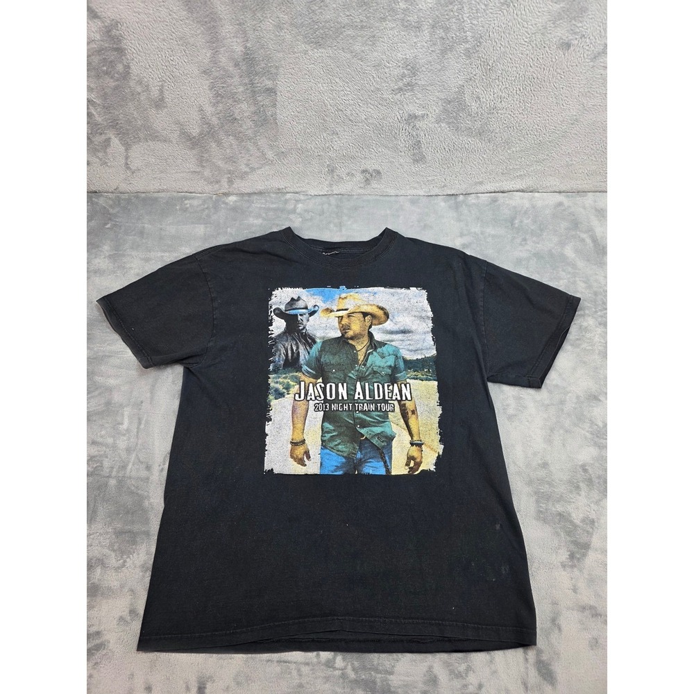 Jason Aldean 2013 Night Train Tour T-Shirt Mens XL Black Country Music Concert‎